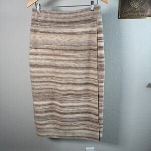 Women's J.Crew Space-Dyed Brown Wrap Sweater Skirt Size Medium‎ NEW